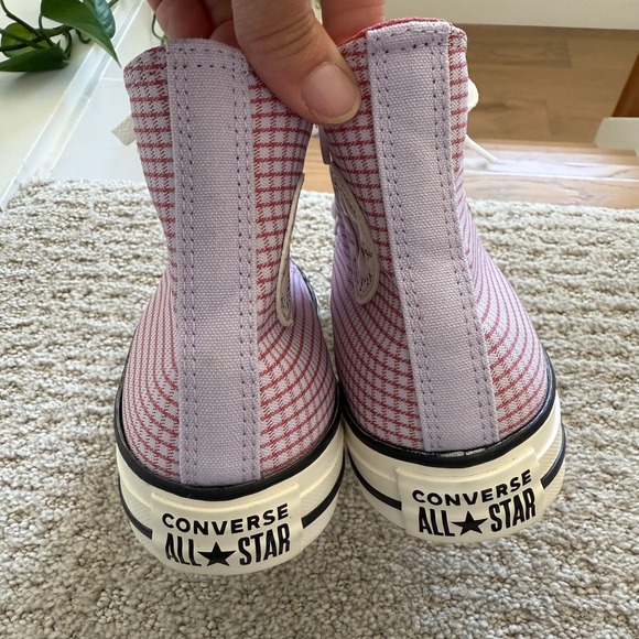 NEW Converse Chuck Taylor All Star‎ CHECK Hi Top Sneakers WOMEN 7 FREE PEOPLE - Picture 4 of 9